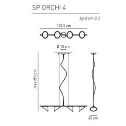 Подвесной светильник Axo Light Orchid SP ORCHI 4 SA XX LED
