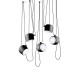 Подвесной светильник Flos AIM Small Black F0095030 x 5 + F0093030