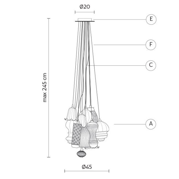 Подвесной светильник Karman Ceraunavolta SE134 2S 00A