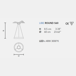 Подвесной светильник Masiero Libe Round S60 W01