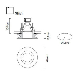 Встраиваемый спот (точечный светильник) Fabbian Shivi D27 F31 01