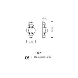 Бра Sylcom Tiepolo 1437 INOX AS