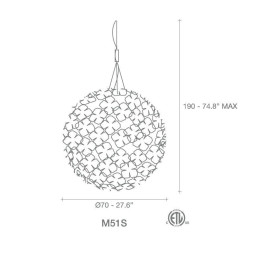Подвесной светильник Terzani Orten&#039;zia M51S E7 C8