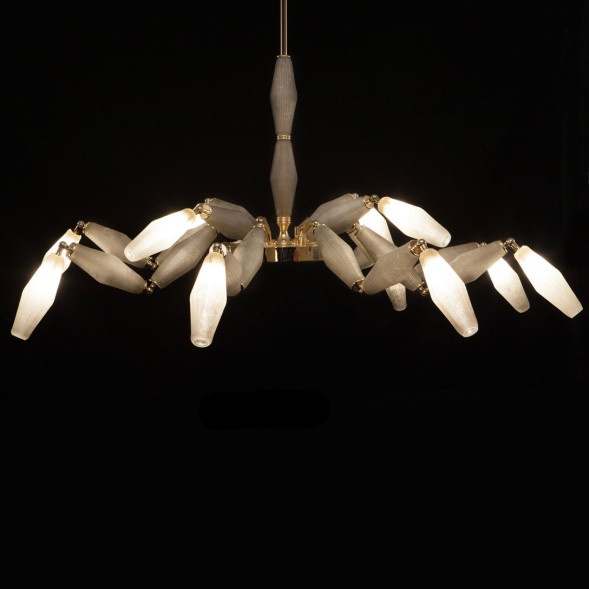Люстра Euroluce Mov L6+3 gold vintage