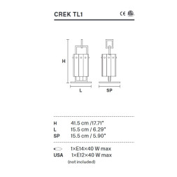 Настольный светильник Masiero Crek TL1