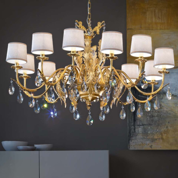 Люстра Masiero Acantia 12 G03 / DAM/14/WH Swarovski elements