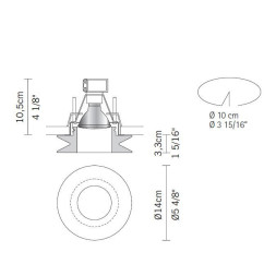 Встраиваемый светильник Fabbian Shivi D27 F02 01