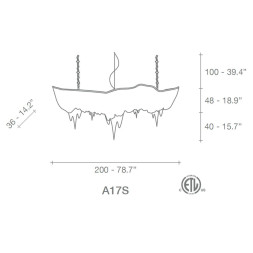 Подвесной светильник Terzani Atlantis A17S E9 C8