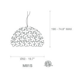 Подвесной светильник Terzani Orten&#039;zia M81S E7 C8