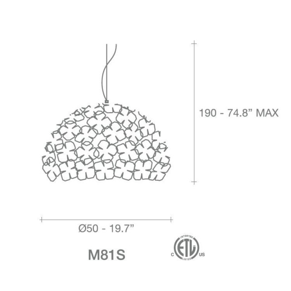 Подвесной светильник Terzani Orten&#039;zia M81S E7 C8