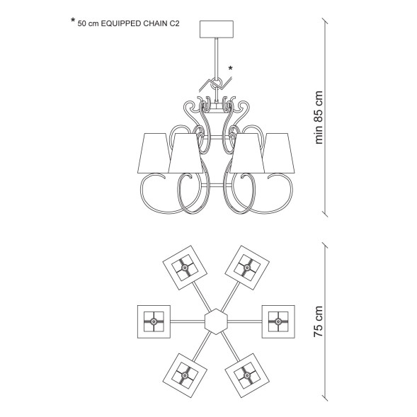 Люстра Baga Bespoke Raffinata RA02 M15 | T24 cat. C