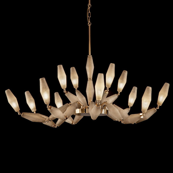 Люстра Euroluce Mov L8+4 gold vintage