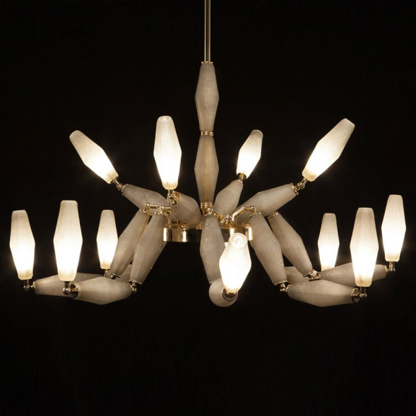 Люстра Euroluce Mov L8+4 gold vintage