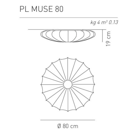 Настенно-потолочный светильник Axo Light Muse PL MUSE 80 Rosa PLMUSE80ROXXE27