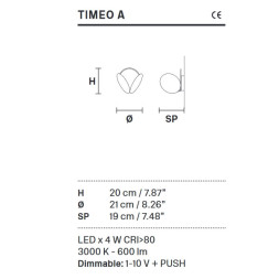 Настенный светильник Masiero Timeo A V98