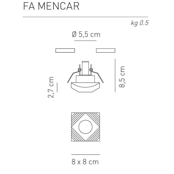 Встраиваемый светильник Axo Light Crystal spotlight CRYSTAL SPOTLIGHT MENCAR FA MENCAR CS XX G9X