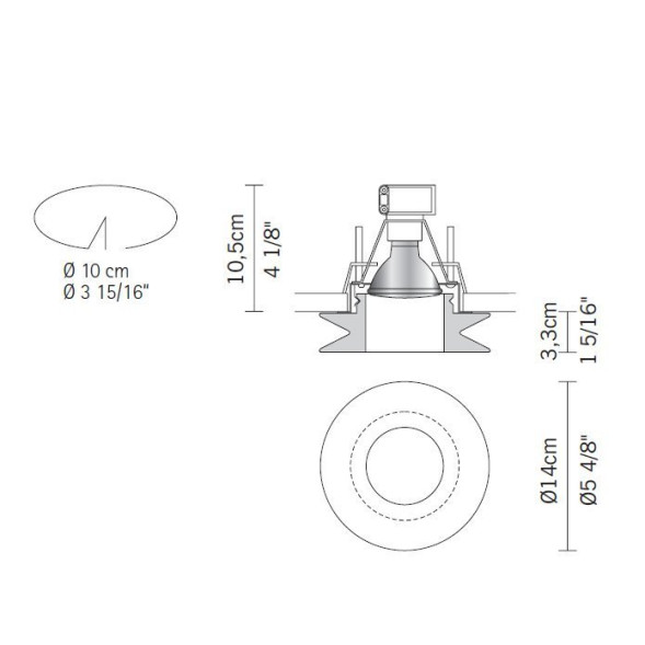 Встраиваемый светильник Fabbian Shivi D27 F01 00