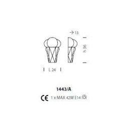 Бра Sylcom Tiepolo 1443/A INOX AS