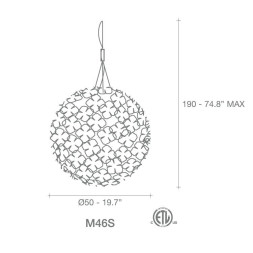Подвесной светильник Terzani Orten&#039;zia M46S E7 C8