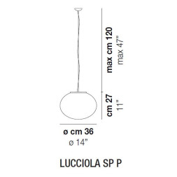 Подвесной светильник Vistosi Lucciola SP P E27 BC NI