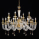 Люстра Euroluce Museum L8+4+4 Satin gold Clear