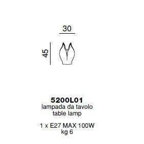 Настольная лампа Beby Group Bouquet 5200L01 Chrome White Charmante