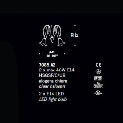 Бра De Majo 7085 A2 070850A20 cristallo