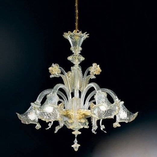 Люстра Vetri Lamp 87/5 Cristallo/Oro 24Kt