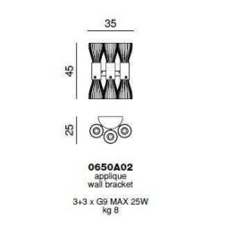 Настенный светильник Beby Group Secret 0650A02 Light gold Gold leaf