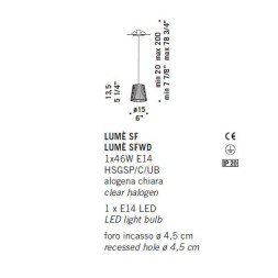 Встраиваемый светильник De Majo LUME SFWD 0LUME0S06