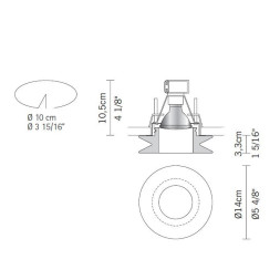 Встраиваемый светильник Fabbian Shivi D27 F02 00