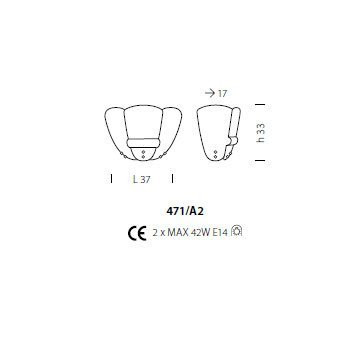 Настенный светильник Sylcom Tribuno 471/A2 AMB