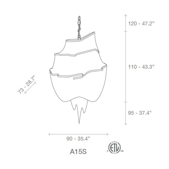 Подвесной светильник Terzani Atlantis A15S E7 C8