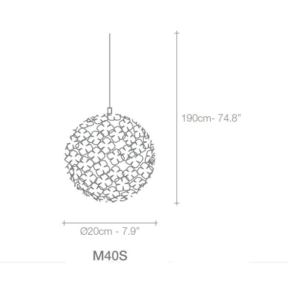 Подвесной светильник Terzani Orten&#039;zia M40S E7 C8