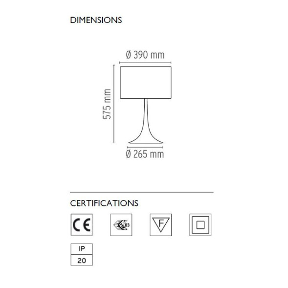 Настольная лампа Flos Spun Light T1 Shiny black F6610030