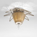 Потолочный светильник IDL Flame 524/3PF antique bronze+nickel brown organza