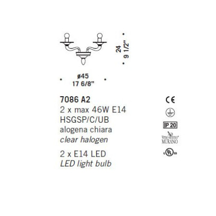 Бра De Majo 7086 A2 070860A20