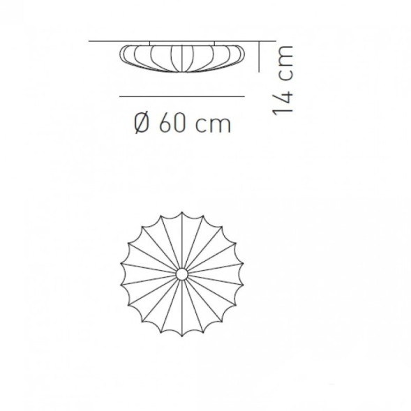 Настенно-потолочный светильник Axo Light Muse PL MUSE 60 Rosso PLMUSE60RSXXE27