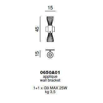 Настенный светильник Beby Group Secret 0650A01 Light gold Gold leaf