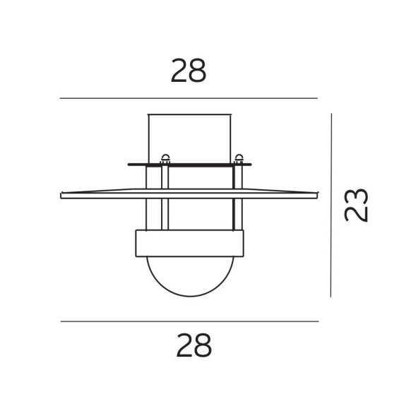 Уличный потолочный светильник Norlys Bergen 271B