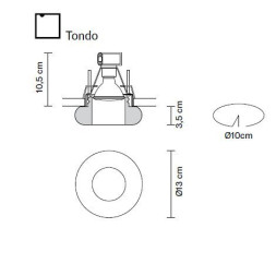 Встраиваемый спот (точечный светильник) Fabbian Tondo D27 F64 00