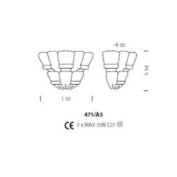 Настенный светильник Sylcom Tribuno 471/A5 CR