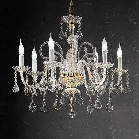 Люстра Beby Group Crystal 300/6 Light gold CUT CRYSTAL