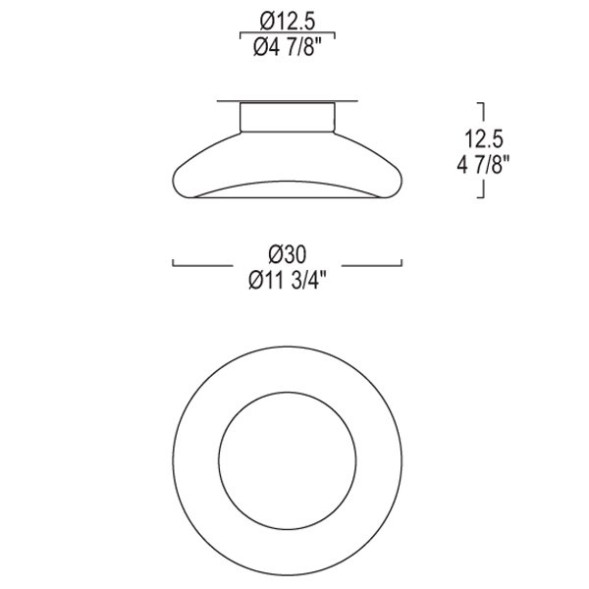 Настенно-потолочный светильник Leucos KEYRA 30 P-PL 0002431