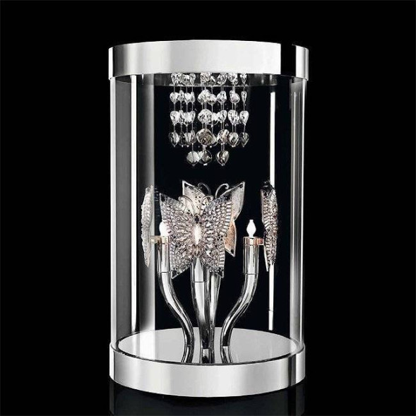 Настольная лампа Beby Butterfly 0190L01 Chrome SW Silver Night