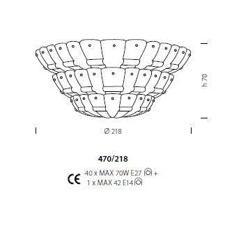 Потолочный светильник Sylcom Tribuno 470/218 ORO