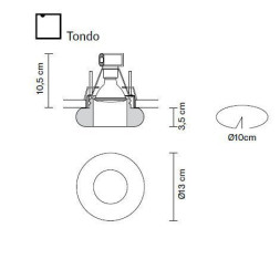 Встраиваемый спот (точечный светильник) Fabbian Tondo D27 F64 01