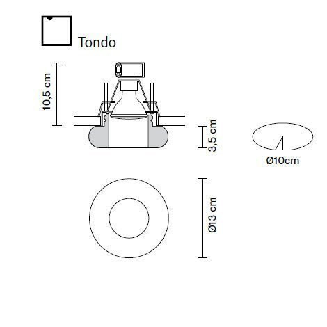 Встраиваемый спот (точечный светильник) Fabbian Tondo D27 F64 01
