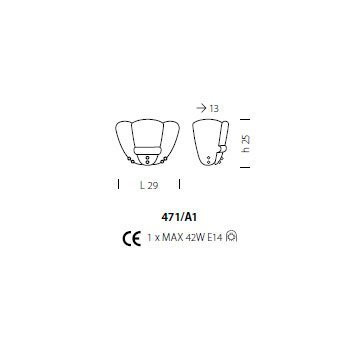 Бра Sylcom Tribuno 471/A1 CR