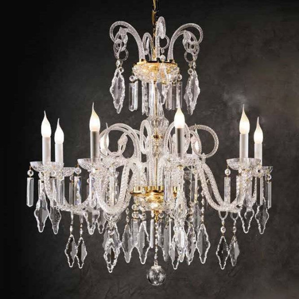 Люстра Beby Group Crystal 360/8 Light gold HALF CUT